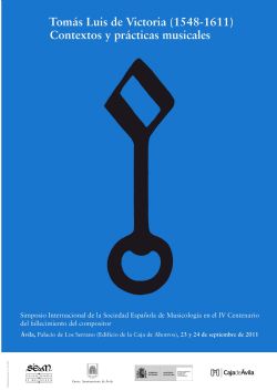 Tomás Luis de Victoria (1548-1611). Contextos y prácticas musicales
